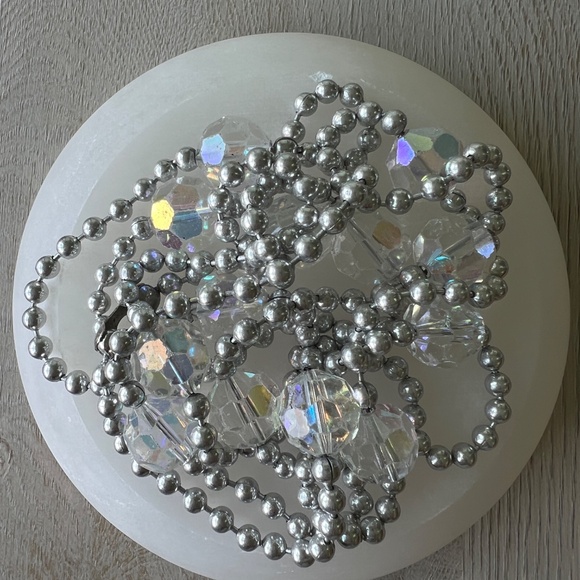 Vintage Stuart Freeman NYC Necklace 54" Ball Chain AB Lucite Beads 1980s - Picture 11 of 16